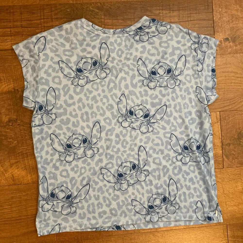 DISNEY Lilo & Stitch Blue Stitch Print Loungewear Pajama Set Women’s S - Picture 5 of 15